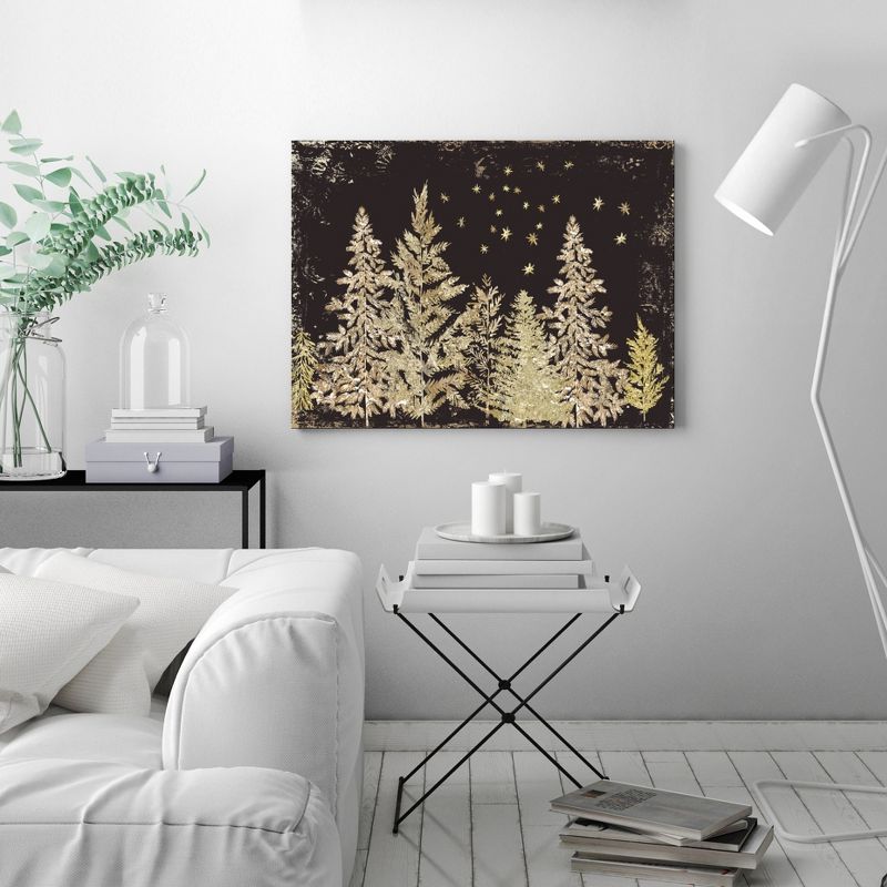 Americanflat Minimalist Modern Silent Winter Night By Pi Holiday Collection Wrapped Canvas Wall Art, 3 of 9