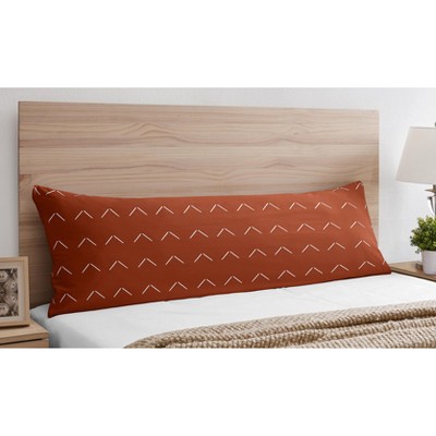 Orange and Ivory Diamond Tuft Microfiber Body Pillowcase