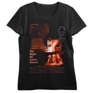 John Carpenter's Halloween Icons Crew Neck Short Sleeve Women's Black T-shirt - 1 of 3