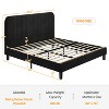 Yaheetech Upholstered Platform Bed Frame with Square Tufted Fabric Headboard - 3 of 4