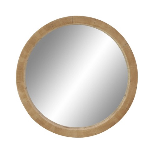 24 Round Wooden Wall Mirror Olivia, 24 Inch Round Mirror Gold
