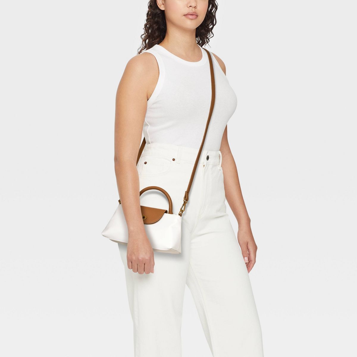 Elongated Nylon Top Handle Crossbody Bag - A New Day™ - thumbnail 9