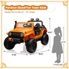 Jojoka 24V Ride on Truck Car for Kids, Battery Powered 4*55W Motor Electric Toys with Remote Control, 2 Seatl, Spring Suspension, Bluetooth, 3 Speeds - 2 of 4