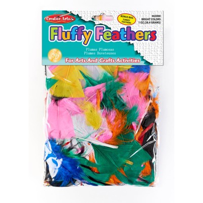 Charles Leonard Bright Hues Fluffy Turkey Feathers, 1 oz (Pack of 6)