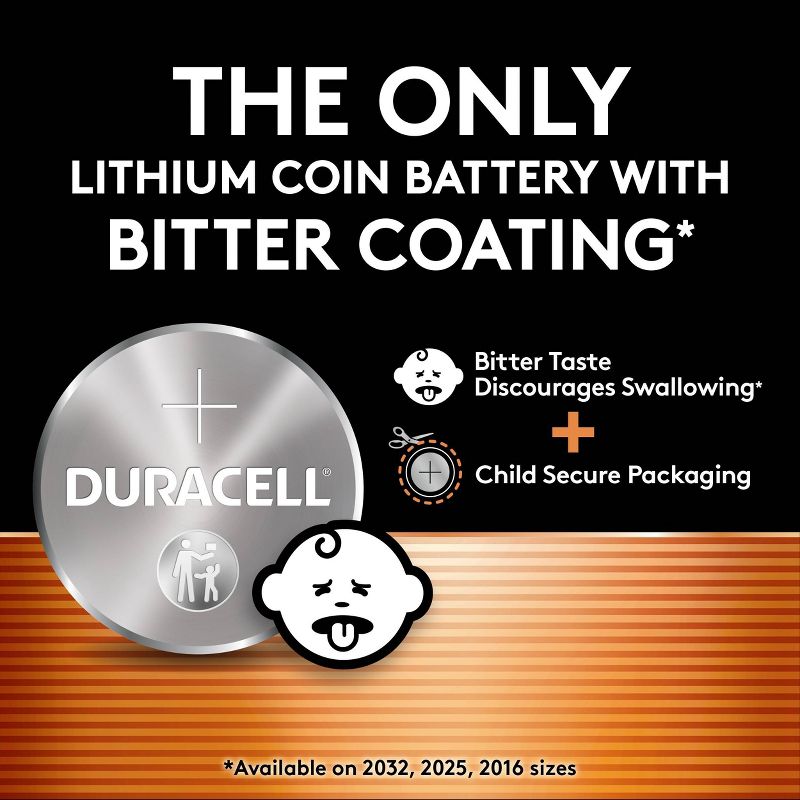 Duracell 2016 Batteries Lithium Coin Button - 2 Pack - Specialty Battery w/ Bitterant Technology, 4 of 12