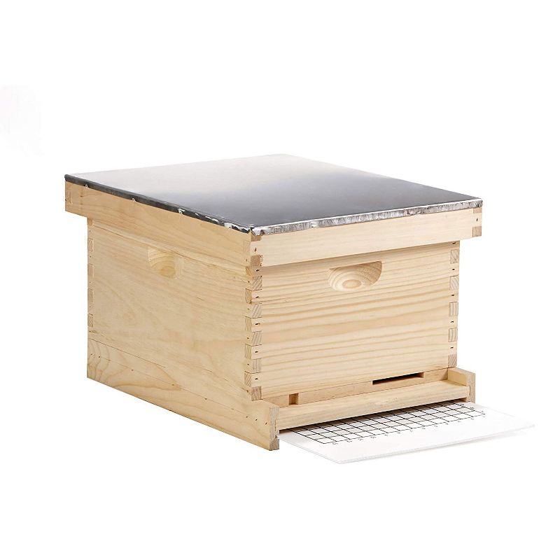 Little Giant 10-Frame Deluxe Assembled Backyard Pine Beekeeping Hive with Telescoping Outer Cover and Protective Aluminum Top, 2 Pack, 2 of 4