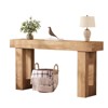 Narrow Entryway Table,63 Inch Long Wooden Couch Table Behind Sofa,Farmhouse Entryway Console,Perfect for Living Room,Hallway,Bedroom,Natural Wood - 2 of 4