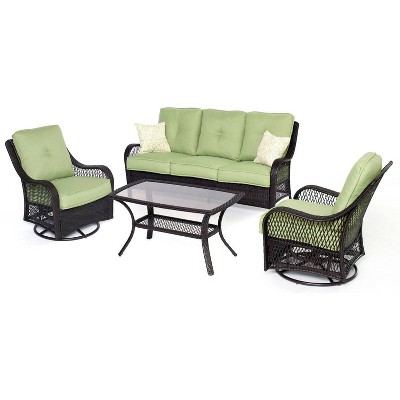 Merritt 4pc Woven Glider Chair Seating Set - Cambridge