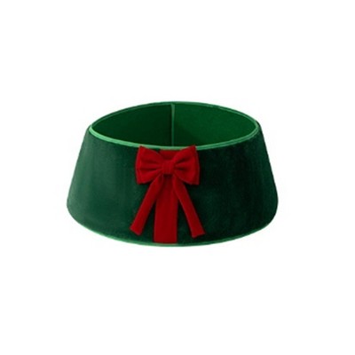 Adjustable Christmas Tree Collar, Rustic Plush Faux Fur Tree Collar Soft Xmas Tree Ring Boho Tree Skirt for Holiday Decorations