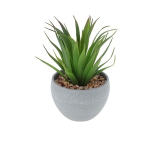 Unique Bargains Artificial Plants Plastic Green 3.54"x3.54"x5.91" 1 Pcs - 1 of 4