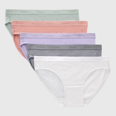 Hanes Girls' Tagless Underwear Super Soft Cotton Briefs, 14 pack 
