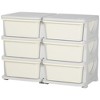 Qaba 3 Tier Kids Storage Unit With 6 Drawers Chest Toy Organizer