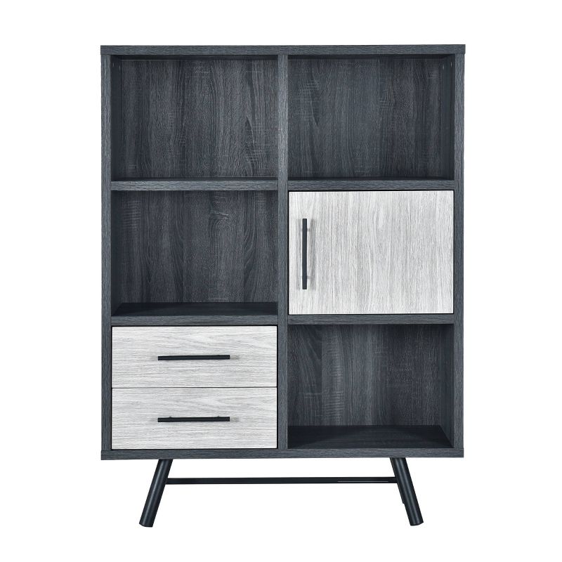 Hulbert Modern Industrial 6 Shelf Multi Functional Cabinet - Christopher Knight Home, 1 of 12
