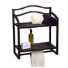 Household Essentials 2 Tier Metal Wall Mount Bathroom Storage Rack Espresso Brown: Over Toilet Shelves, Universal Storage - 3 of 4