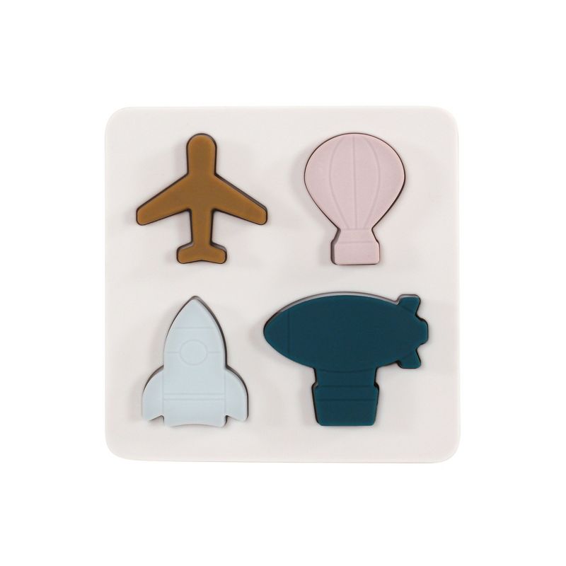 Hudson Baby Silicone Puzzle Board, Transportation, One Size, 1 of 3