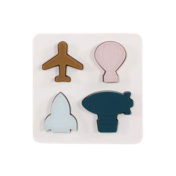 Hudson Baby Silicone Puzzle Board, Transportation, One Size