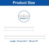 Unique Bargains Carbon Steel Adjustable No Drilling Expandable Shower Curtain Rod - 2 of 4