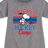 - Peanuts - Snoopy's Hockey Camp Graphic Short Sleeve Fleece Dress - 2 of 4