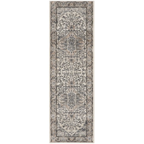 Nourison Concerto Center Medallion Indoor Rug Ivory Grey 2'2