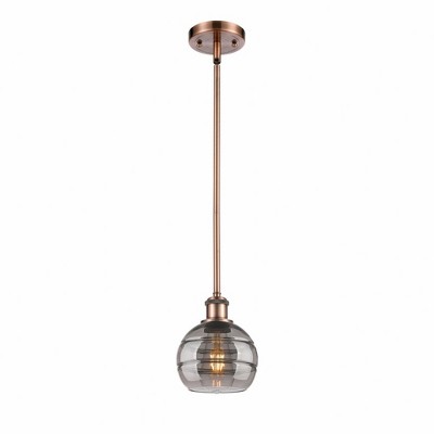 Rochester - 1 Light Stem Hung Mini Pendant In Industrial Style-7.88 Inches Tall and 5.88 Inches Wide