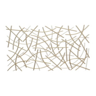 Cheung's Polaris Rectangle Curved Metal Abstract Wall Art - Gold 6088GD