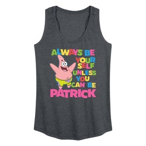 Women's - SpongeBob SquarePants - Always Be Yourself Patrick Graphic Racerback Tank - 1 of 4