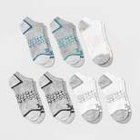 Women's Lightweight Pebble Patterned 6+1 Bonus Pack No Show Athletic Socks - All in Motion™ White/Heather Gray 4-10