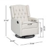 NicBex Chenille Glider Rocking Chair,Upholstered Swivel Recliner Chairs with High Backrest,Adjustable Cozy Rocking Chair,Nursing Chair for Bedroom - 3 of 4