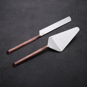 Inox Artisans Plateau Cake Server 2 Pc. Set - 1 of 4