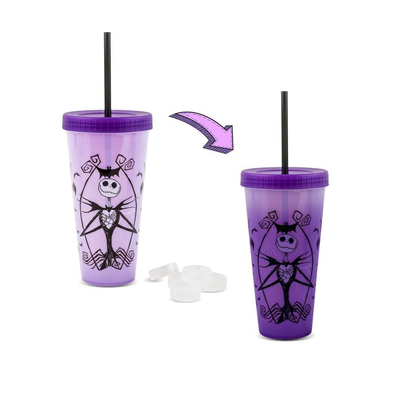 Silver Buffalo Disney The Nightmare Before Christmas Jack Color-Changing Plastic Tumbler, 1 of 7