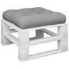 vidaXL Pallet Cushion - Gray Polyester Fabric - Comfortable Outdoor/Furniture Cushion - Hollow Fiber Filling - 24.2"x23.6"x3.9" - 3 of 4