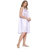 Casual Nights Women's Tricot Sheer Lace Sleeveless Nightgown - 2 of 4
