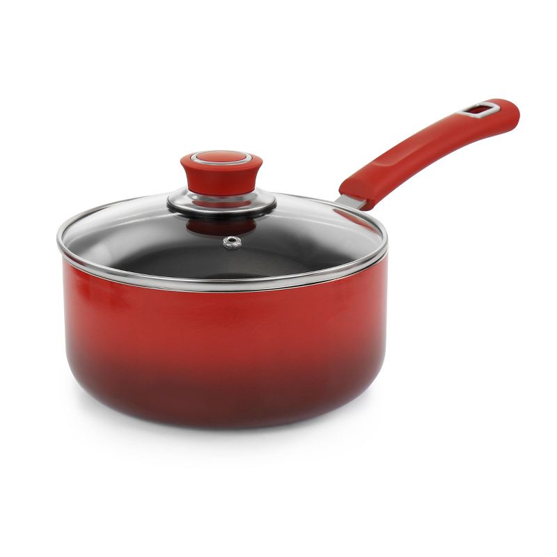 Oster 7 Piece Non Stick Aluminum Cookware Set in Red, 4 of 11