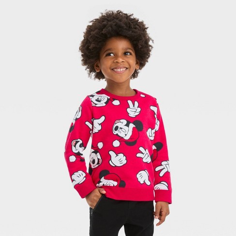 Red mickey hot sale mouse sweatshirt