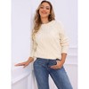 INSPIRE CHIC Women's Crew Neck Long Sleeve Casual Oversized Pullover Sweater Top - 4 of 4