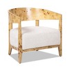 Jennifer Taylor Home Madrid 26.5" Burl Wood Barrel Accent Arm Chair - 2 of 4