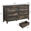 NicBex Farmhouse Bedroom Dressers with Drawers,Chest of Drawers for Bedroom,Wooden Dresser with Retro Handle Ring - 4 of 4