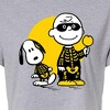 Women's - Peanuts - Charlie And Snoopy Skeleton Cropped Graphic T-Shirt - 2 of 4