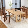 Costway 23.5" Bar Stool Set of 2/4 with Curved Backrest & Footrest Counter Height Stools - 4 of 4