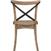 Simple Relax Set of 2 Side Chairs with X-Shape Back in Rustic Oak - 4 of 4