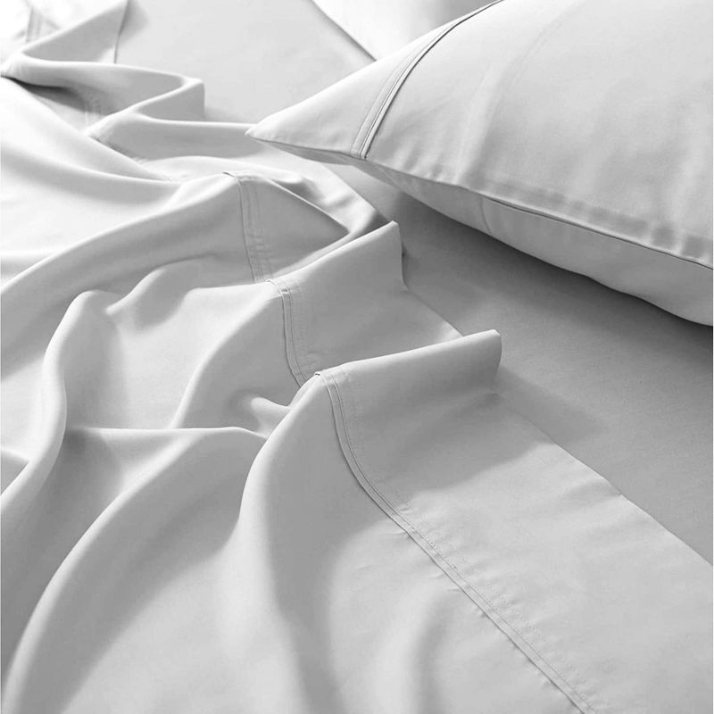 300 Thread Count Organic Cotton Brushed Percale Sheet Set - Purity Home , 4 of 8