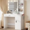 LACOO 39" Vanity Table with Cabinet and Power Outlet - 2 of 4