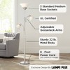 360 Lighting Jordan Modern Torchiere Floor Lamp with Side Lights 71 1/2" Tall Brushed Nickel Alabaster Glass Shade for Living Room Reading Bedroom - image 3 of 4