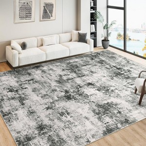 Hallway Runner Rug Washable Modern Abstract Area Rug Non Slip Floor Carpet, Low Pile Non Shedding Rug for Entryway, Kitchen - 1 of 4