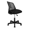 Monarch Specialties Office Chair Adjustable Height Swivel Ergonomic Computer Desk Work Juvenile Metal Fabric Black Contemporary Modern - 4 of 4