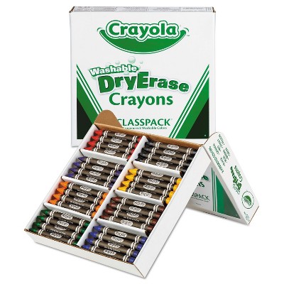 Crayola Washable Dry Erase Crayons Classpack Assorted Colors 96/Set 985208