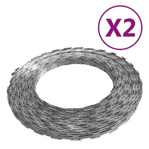 vidaXL BTO-22 Razor Wires 2 pcs 328.1' Steel - 1 of 2