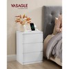 VASAGLE Nightstand with Charging Station, Bedside Table, Side End Table with 3 Drawers, 2 AC Outlets, 2 USB Ports, Beveled Drawer Fronts - 2 of 4