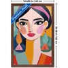 Trends International Reinders: Portraits - Vibrant Woman I Framed Wall Poster Prints Mahogany Framed Version 14.725" x 22.375" - 3 of 4