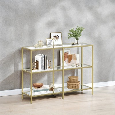 Console Table With Storage 39.4 Inch Console Table Metal Frame Console Table Thin Console Table Entryway Console Table Console Table With Shelves